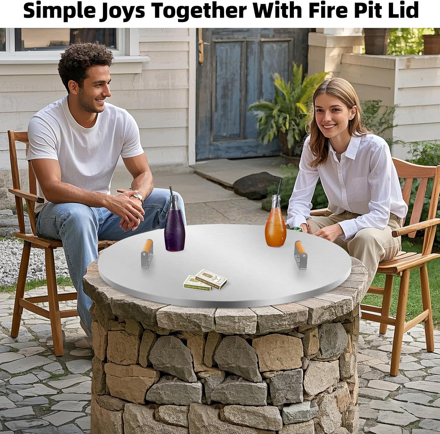 1MORE Fire Pit Lid Round 38