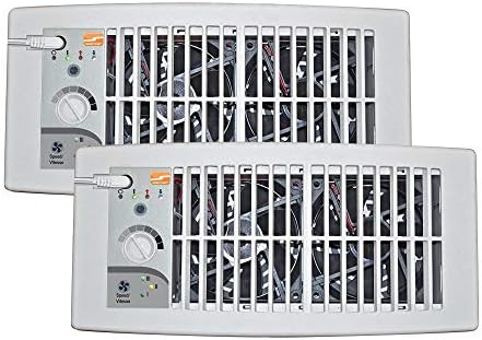 Suncourt Flush Fit Register Air Booster Fan HC500-W- White - (2 Pack)