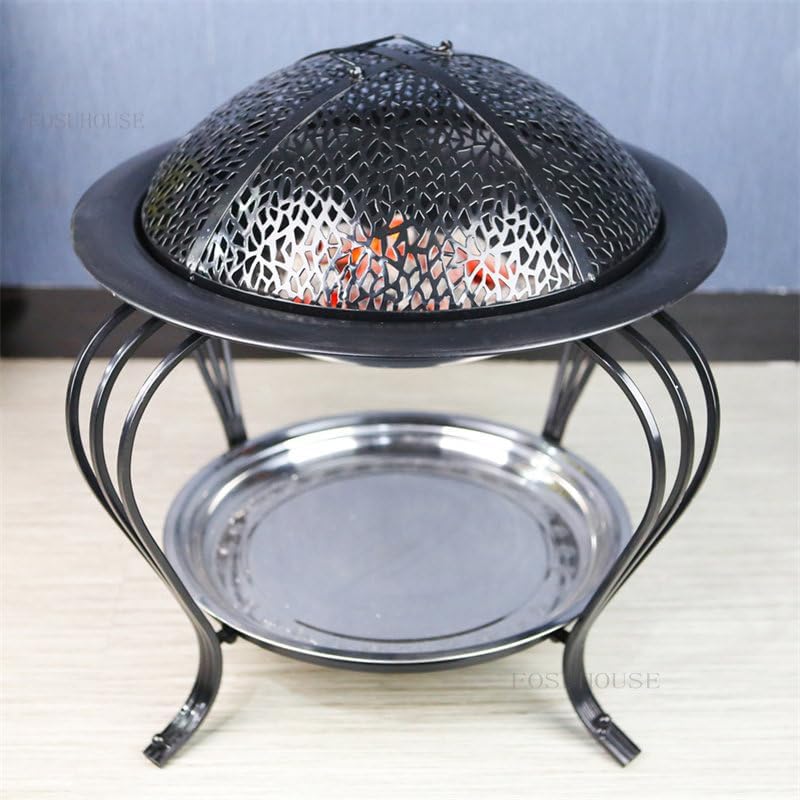 Outdoor Fireplaces Household Charcoal Fire Pits Modern Winter Heating Brazier Outdoor Courtyard Smokeless Pit Garden BBQ Grill Patio Furniture Fire Pits