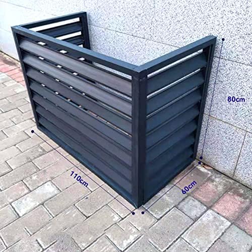 Outdoor Hid Air Conditioning Cover Privacy Screen Fence, All-Weather Anti-Theft aluminum Ac Protective Cover,Condensing Unit Protective Cover,Pool Equipment Privacy Screen Trash Can Enclosure