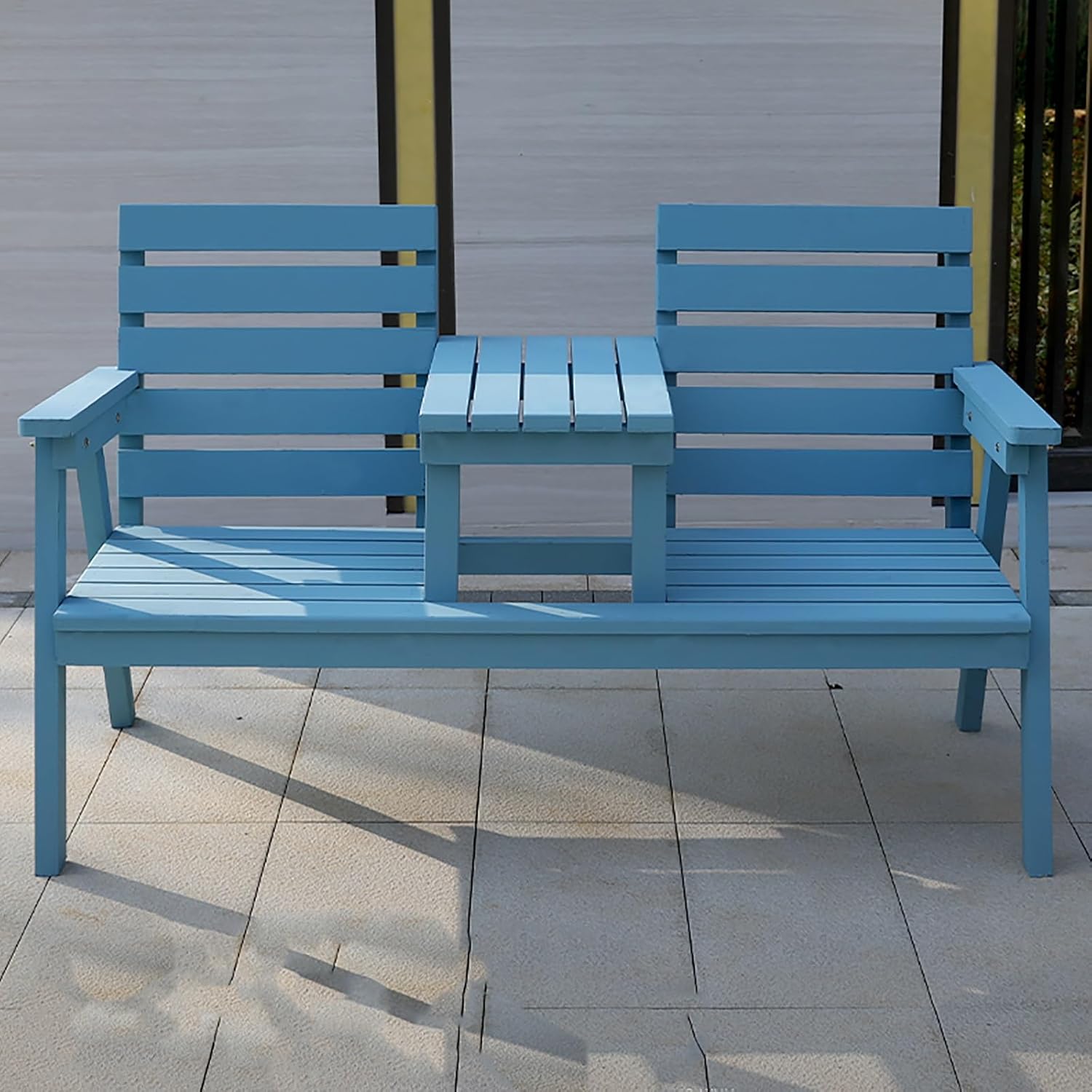 Wooden Picnic Table Garden Bench, Heavy Duty Outdoor Bench, Outdoor Patio Bench for Yard, Garden, Patio, Outdoor, Deck, Fire Pit, Pool(Dark brown)