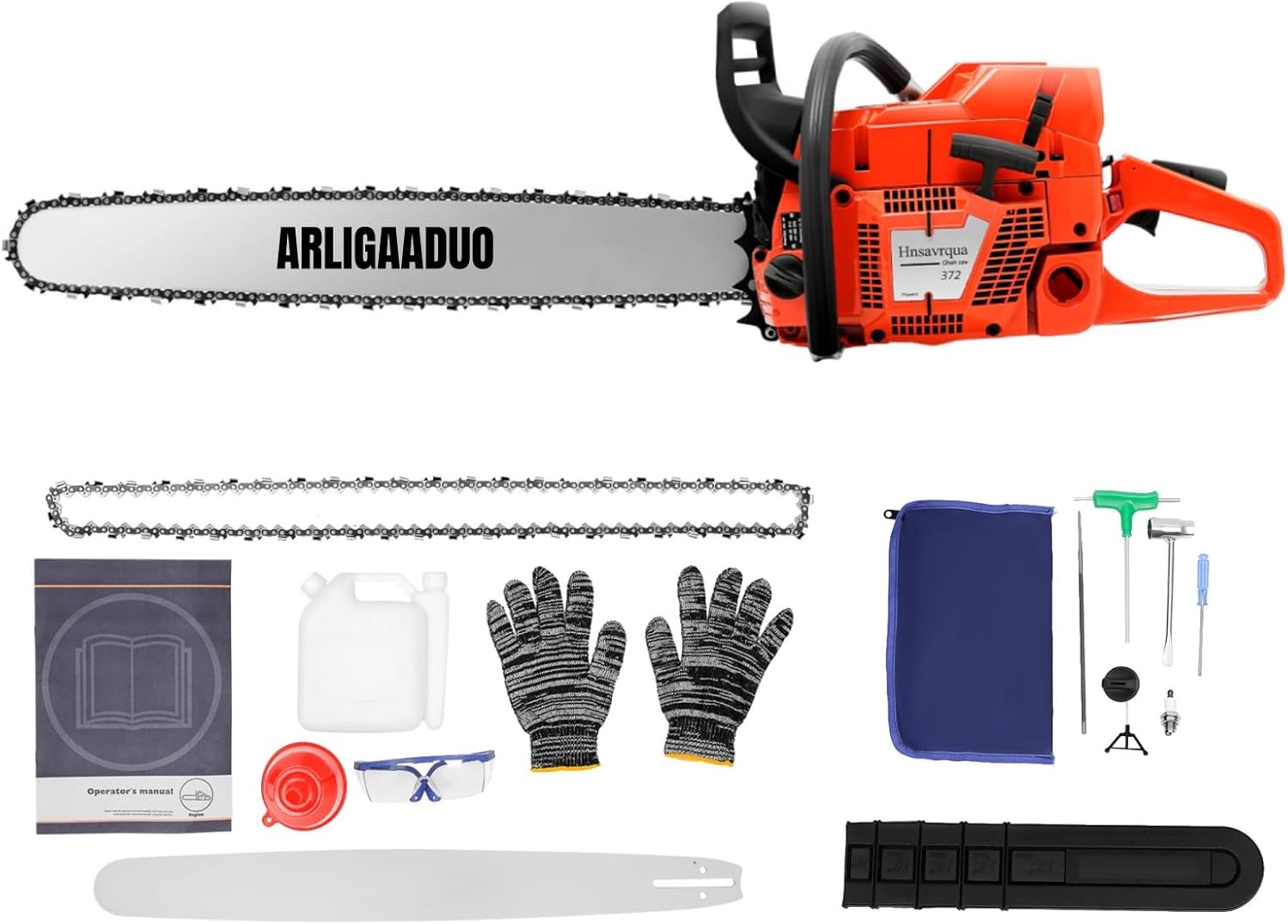 71CC 2-Cycle Power Petrol Chain Saws, 28 Inch Gas Powered Chainsaw, 4-HP Single Cylinder Air-Cooled Gasoline Saw, Handheld Cordless Chainsaws w/Automatic Adjustable Oil Pump for Tree Wood Cutting