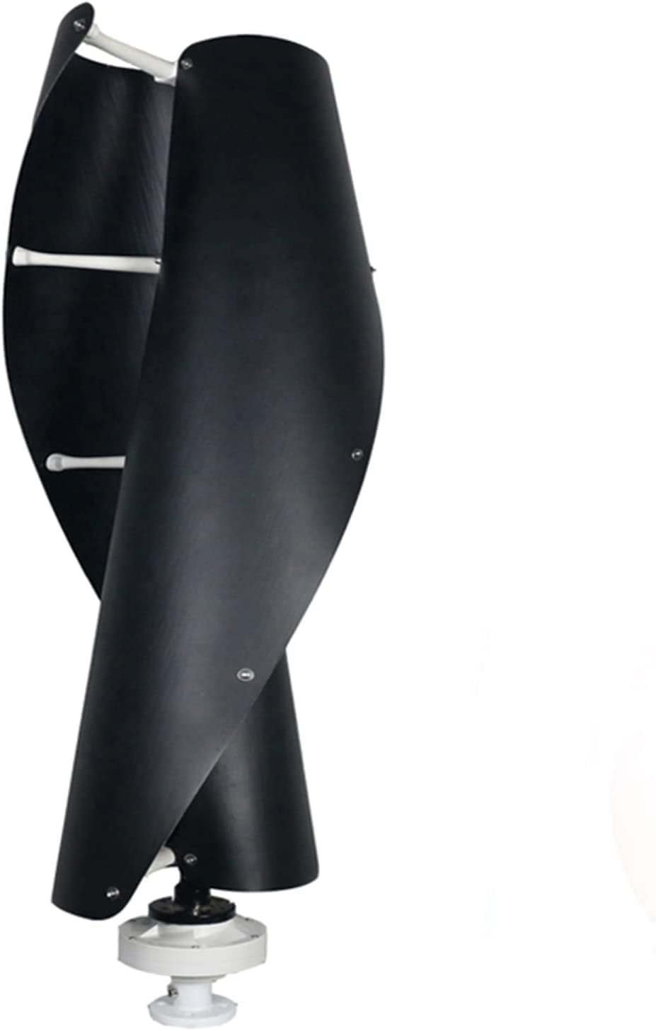 LiuSj JUnSt Vertical Coreless Wind Turbine Generator, 2 Blades AC Spiral Wind Turbine 9000W with MPPT Controller for Home Use (Black)