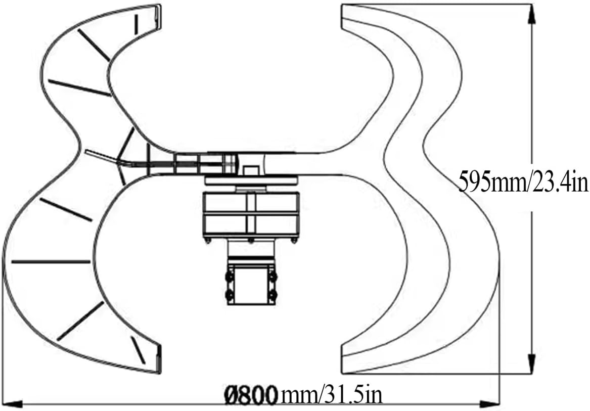 Wind Turbines Generator Kit 12V 24V Vertical Wind Turbines DC Generator Wind Turbines Kit for Home with 5 Blades Home Wind Turbines with Controller for Boats Used(600W 12V)
