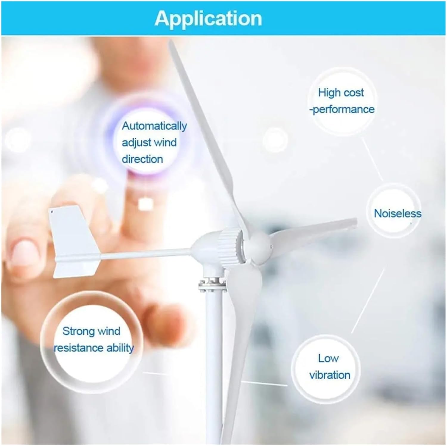 Wind Turbine Generator Kit, AC Three Phase Wind Power Turbine for Home Farm 20KW 12V 24V 48V Windmill Electric nerator for Hybrid Solar Wind System(48V_25KW)