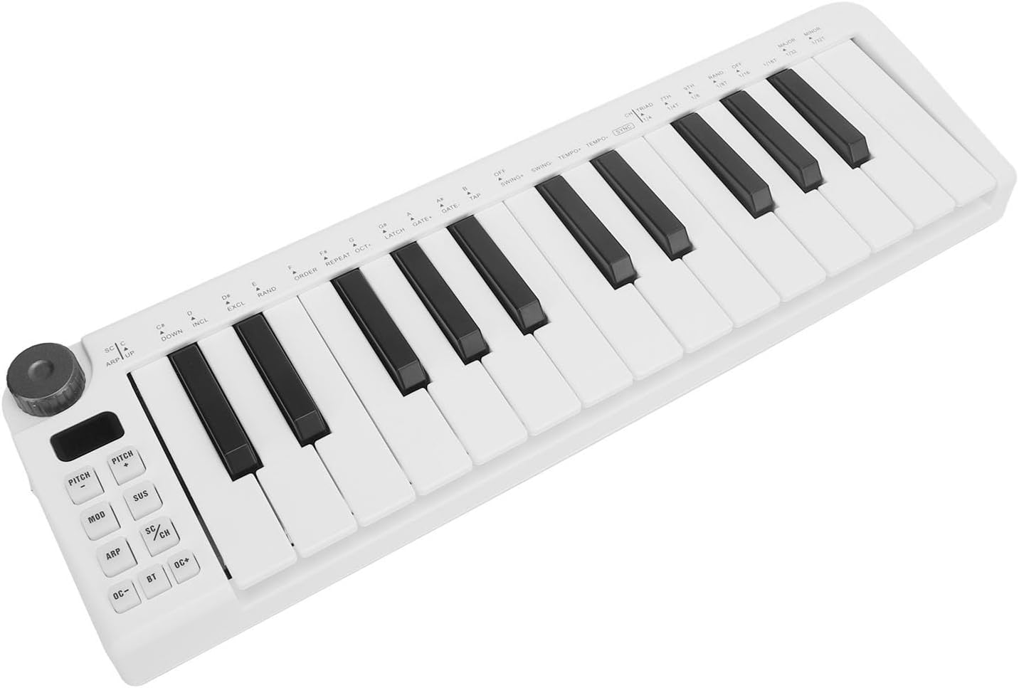 25-Key MIDI Keyboard Controller, USB-C and Wireless Connectivity, ABS Black