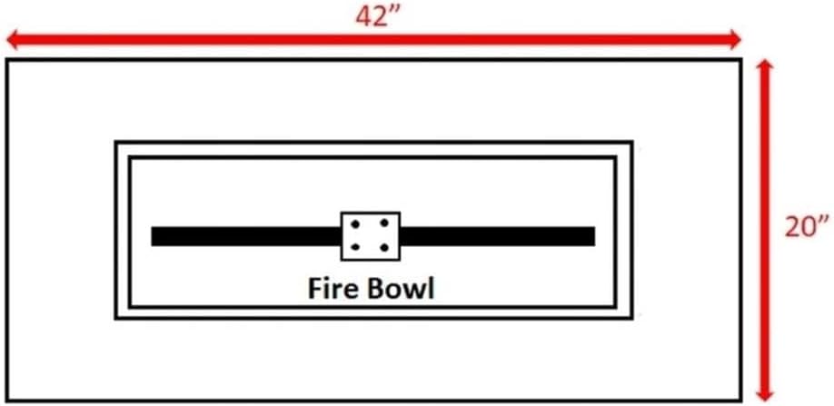 Living Source International 16'' H x 42'' W Concrete Outdoor Fire Pit Table