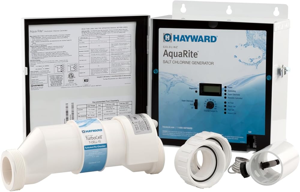 Hayward W3AQR15 AquaRite Salt Chlorination System for In-Ground Pools up to 40,000 Gallons