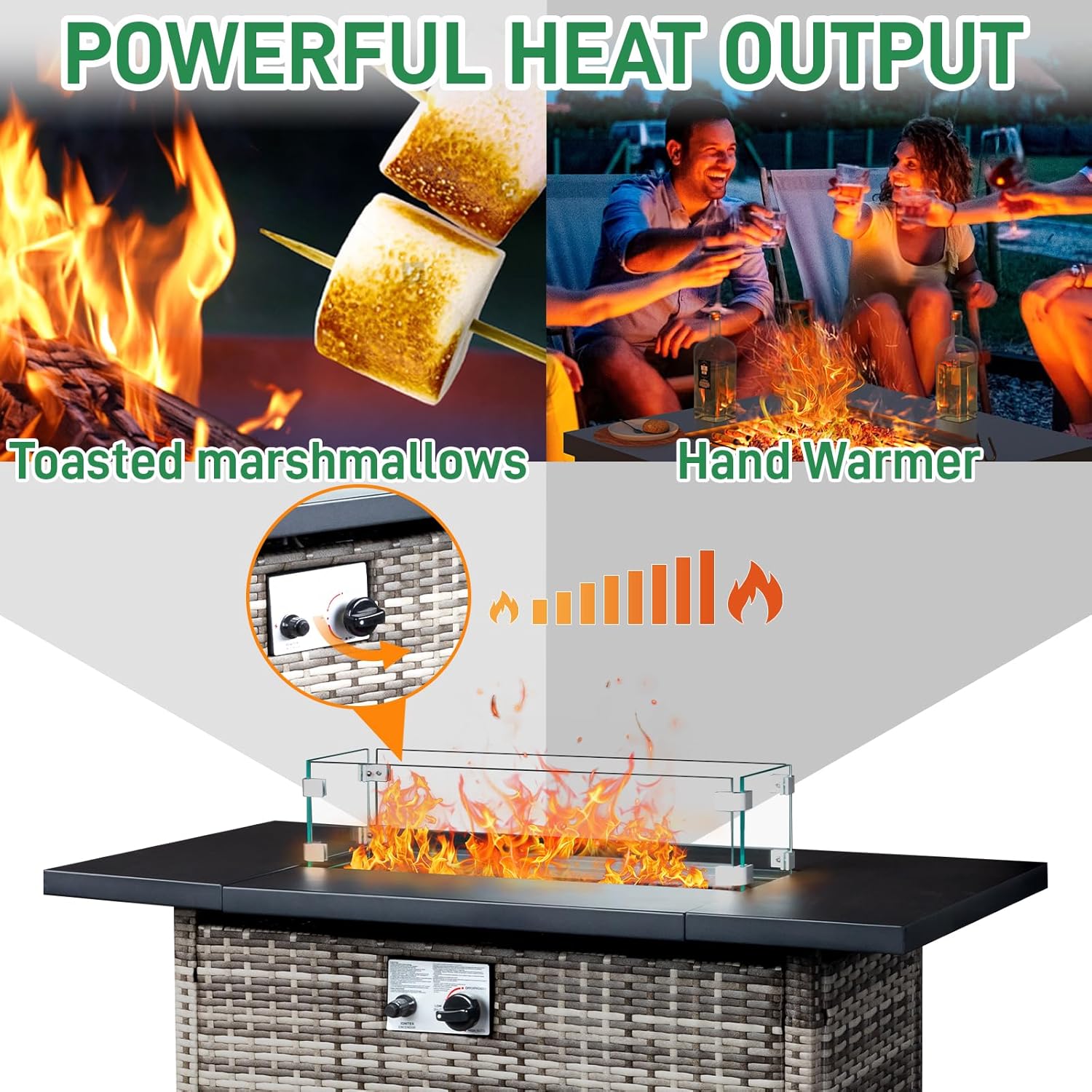 Outvita Fire Pit Table, 43