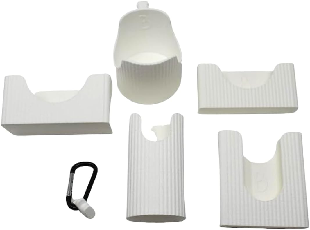 BAGLETS - The Premium Collection Ultimate Bundle - For Bogg Bags & Other Totes - Phone Case Holder, Key & Wallet Holder, Carabiner Key Holder, Bottle Holder Accessory & Sunglasses Holder - White