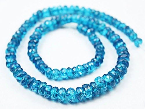 13 inch natural beads strand of 4mm faceted rondelle mystic apatite gemstone beads for DIY jewelry - necklace, bracelet, earring, ring.