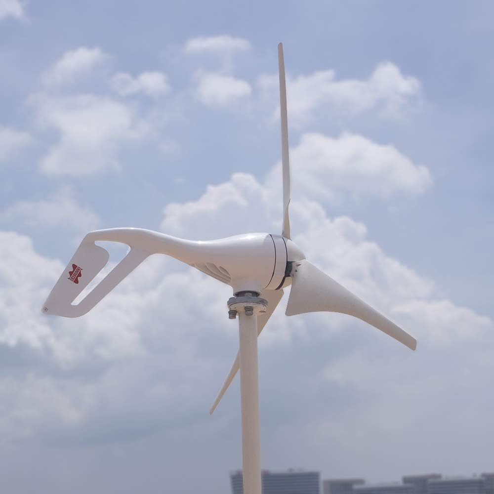 Light and Powerful Small 3 Blade 400W Wind Turbine Generator Kit AC 12V/24V with Windmill Generator Controller for Home Use(12V)