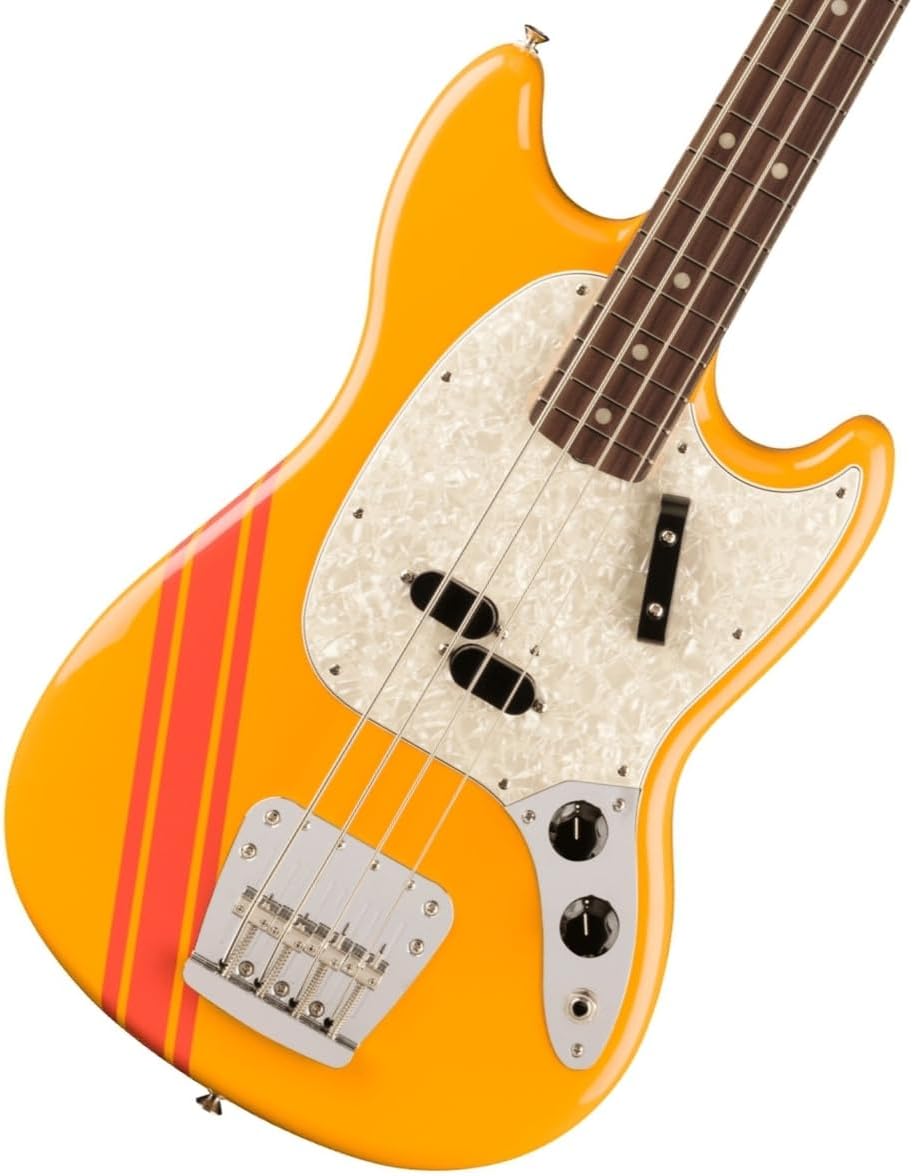 Fender Vintera II '70s Mustang Bass - Competition Orange with Rosewood Fingerboard