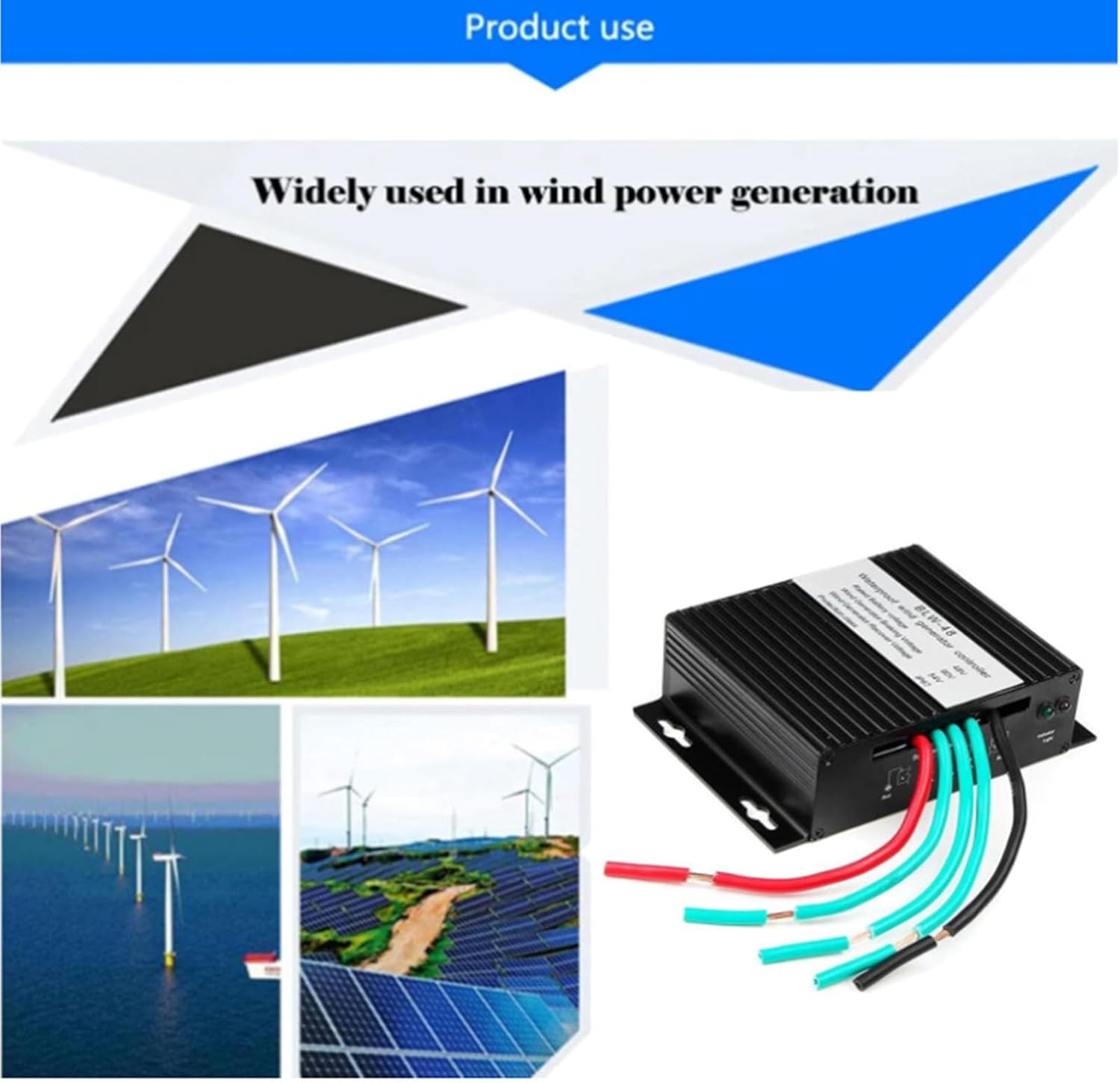 220V,BAOJUHUIKANG MPPT 6000W Waterproof Wind Turbine Charge Controller 10A 40A Low Wind Speed Regulator Voltage Boost 12V 24V AUTO 48Vfor DC Wind Turbine