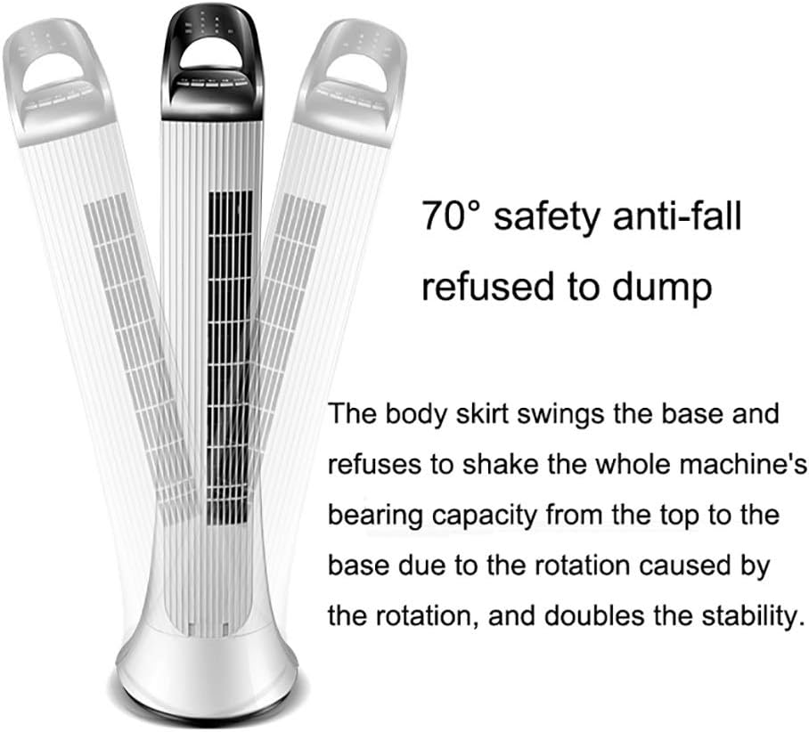 NBgy Tower Water-Cooled Fan, Water-Cooled Air Cooler Silent, No-Leaf Vertical Fan Anti-Dump Timing Design, Suitable for Family Hotel Office, White, 106x33x34cm