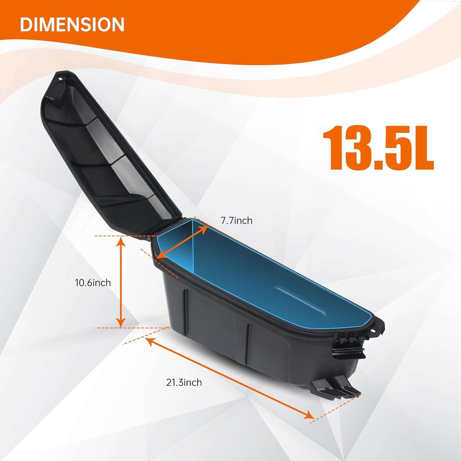 Rear Side Cargo Storage Boxes for Maverick R, 13.5L Waterproof Bed Tool Side Cargo Storage Boxes Compatible with Can Am Maverick R 2024+ Accessories Replace #715007372 (2PCS)