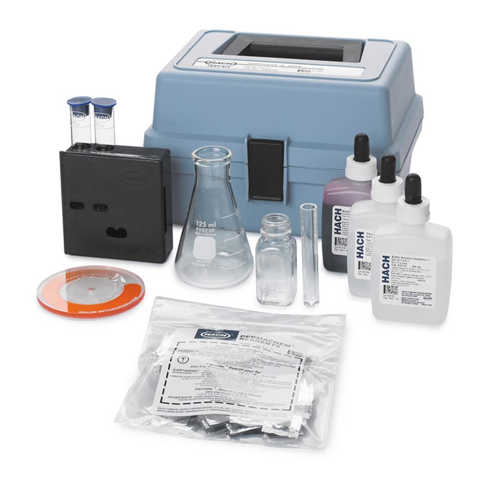Hach Hardness and Iron Color Disc Test Kit, Model HA-77, Water Quality Testing Kit, Multi-Parameter Test Kit, Comprehensive Water Quality Analysis, Portable Water Testing Kit, 202300