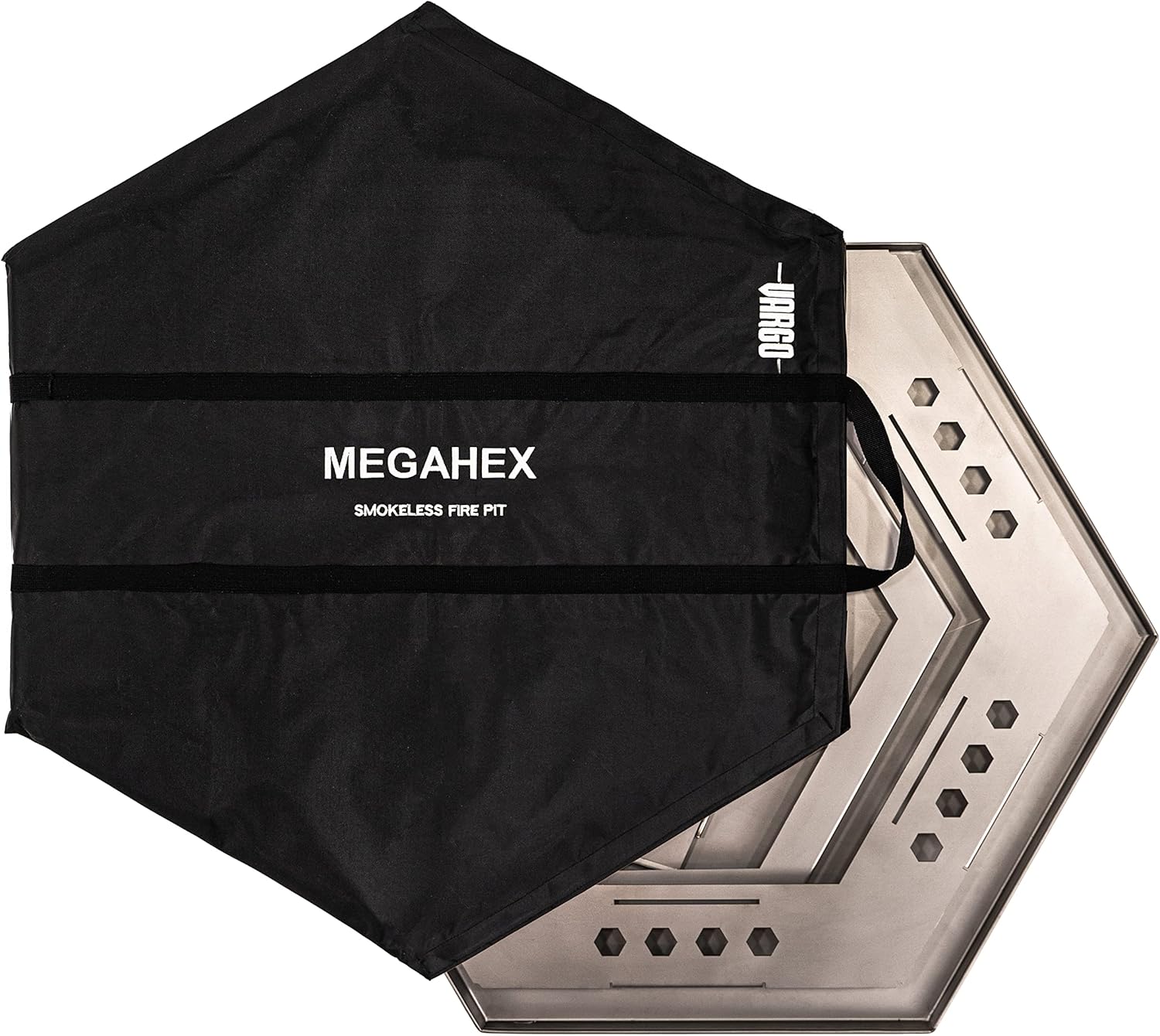 Vargo MegaHex Smokeless Fire Pit: Folding, Portable, and Durable Stainless Steel Fire Pit for Outdoor Adventures