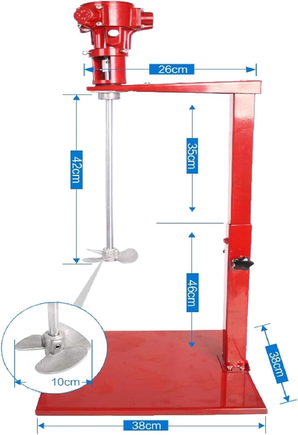 Pneumatic Paint Mixer Stirrer, Automatic Pneumatic Paint Mixer Machine, 5 Gallon Paint Stirring Machine with Stand, Desktop Air Agitator, 2600r/min, for Mixing Plaster/Paint/Mortar/Glue