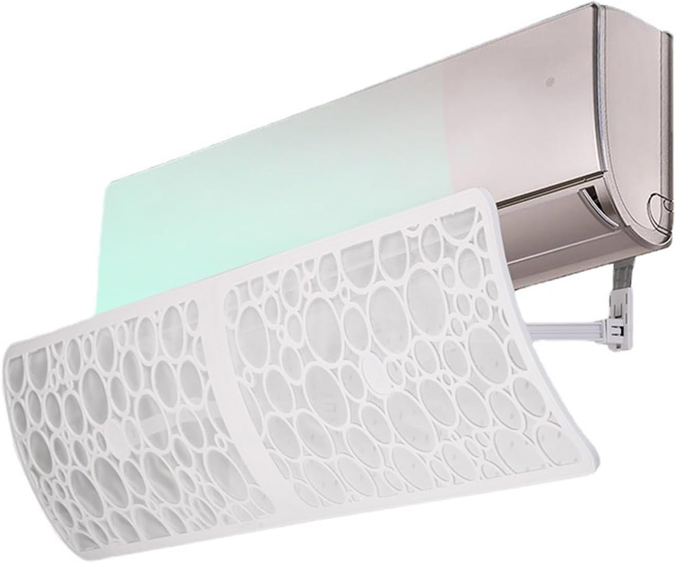 Bottom-mounted Air Vent Deflector, Universal Adjustable Air Conditioner Deflector, Air Deflector for Wall-mounted Air Conditioner