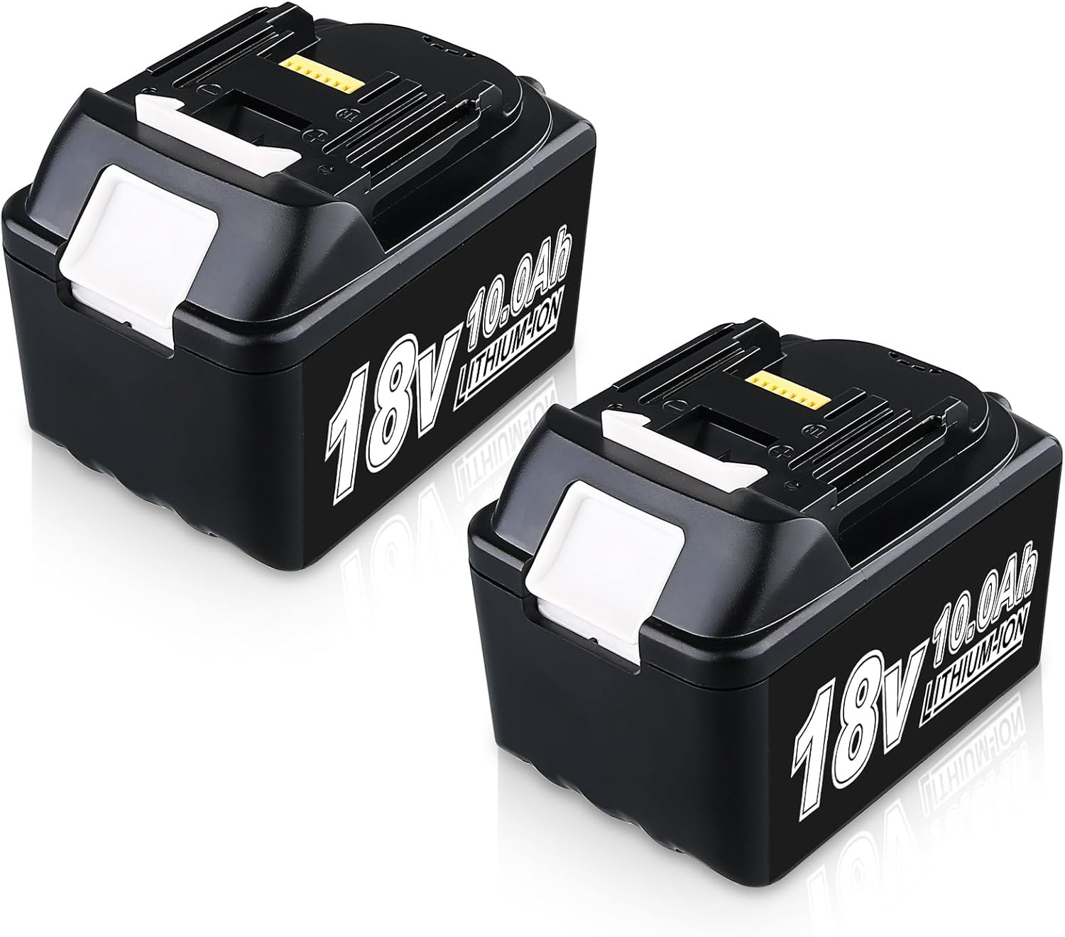 BL1860B 18V 10.0Ah Lithium ion Battery Replacement for Makita 18V Battery BL1860 BL1850B BL1840B BL1830B BL1820 BL1815B Compatible with Makita Cordless Power Tools 2Packs