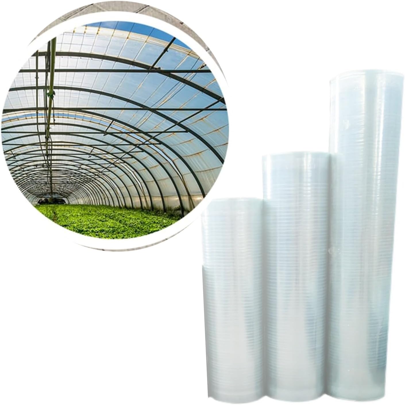 Polycarbonate Roof Sheet, 0.8mm Fiberglass Sheet Transparent Greenhouse Sheet, Roof Insulation Sheet, Cold Frame Replacement Sheet for Outdoor Garden Pergola(1.2X7m)