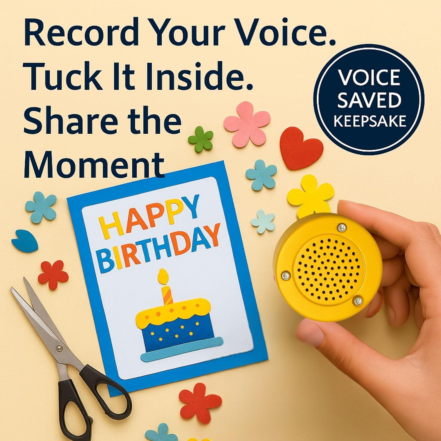 RediTech Go™ Yellow Recordable Voice Modules – 100 Pack – 4-Minute Audio Playback – Upload MP3 Files – for Plush Toys, Crafts, Pillows & Keepsakes – Batteries Included