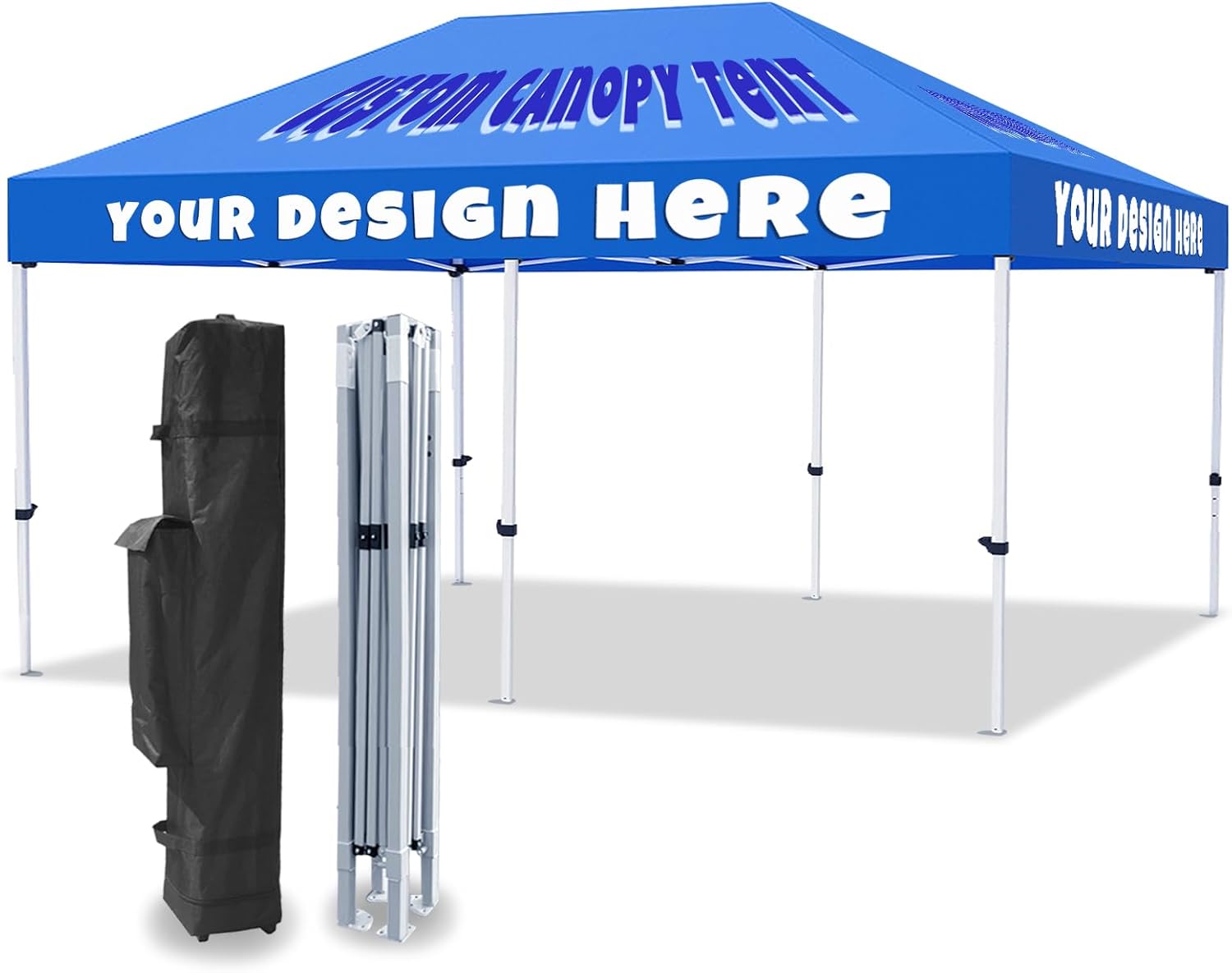Custom Canopy Tent 10x20ft with Logo Text Personalized Pop Up Tent Canopy for Tradeshow Outdoor Events Business Advertising