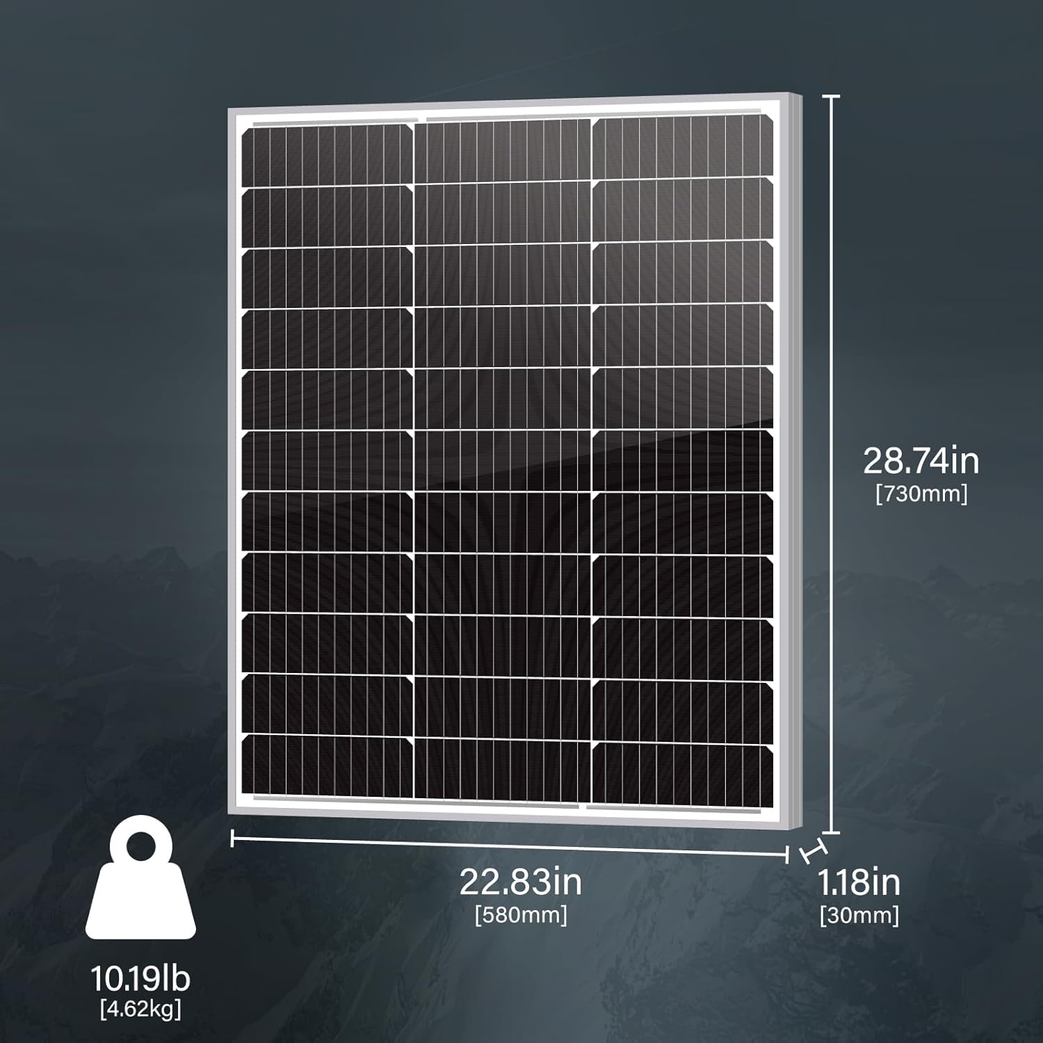 Newpowa 80W(Watt) Solar Panel Monocrystalline 12V 10BB High Efficiency PV Module High-Efficiency Battery Maintainer Power for Battery Charging of Boat RV Camper SUV and Other Off-Grid Applications