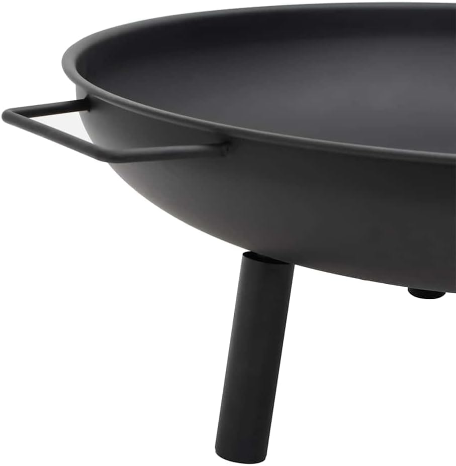 Steel Outdoor Fire Pit for Patio, Backyard, Garden, Portable Wood Burning Fireplace, 26.6