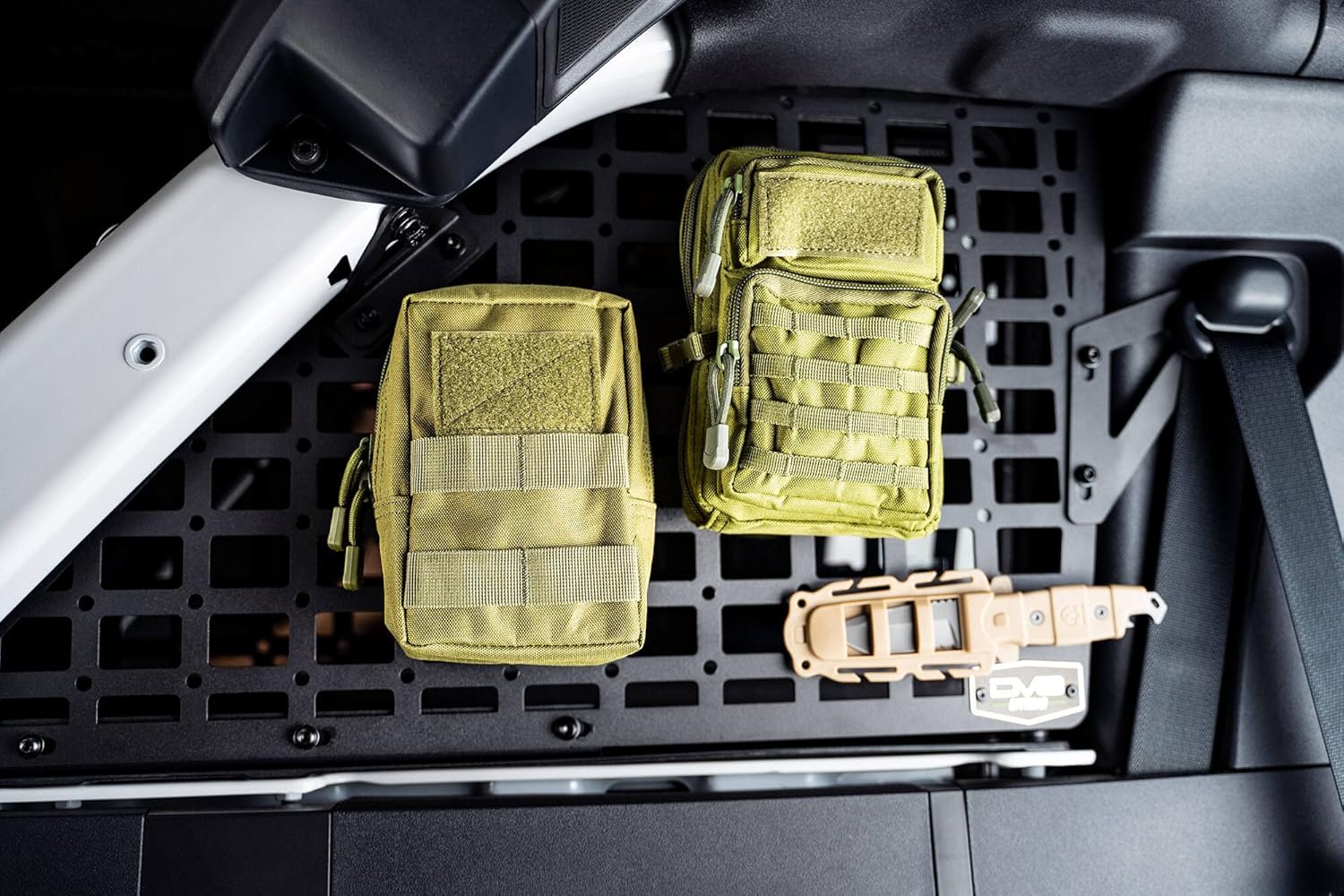 DV8 Offroad Rear Window Molle Panels for 2021-2025 Ford Bronco 4-Door | Includes Passenger & Driver Side Panels | Mount Molle Bags, Med Kits, Tools, & Other Accessories | Run with or Without Hardtop