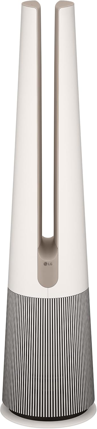 LG PuriCare AeroTower Air Purifier Fan with Heating Mode for Home, Large and Small Room, Bedroom, with True HEPA Filter, Multiple Airflow Options, WiFi, Air Quality Monitor, Low Noise, NanoFiber