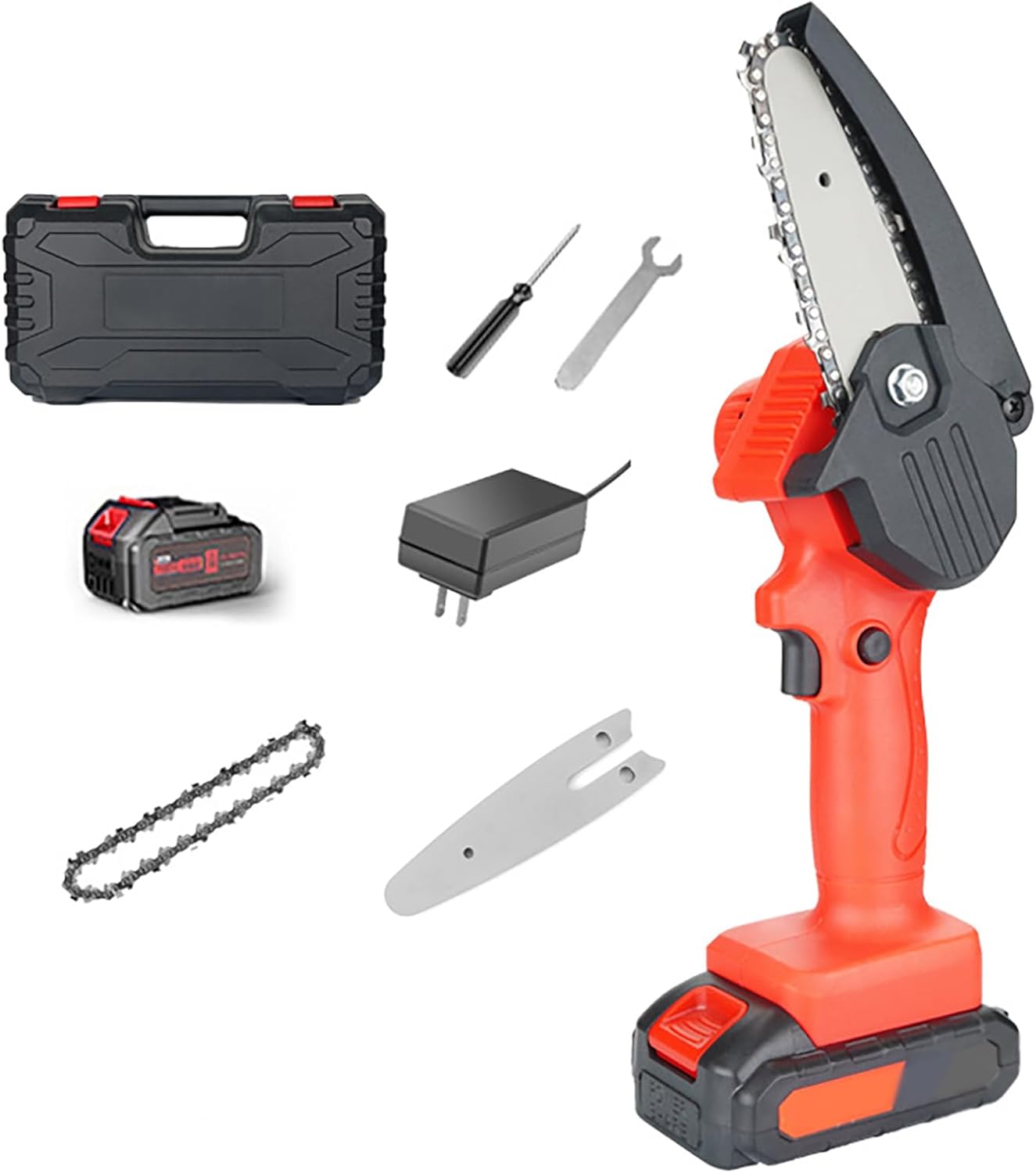 Mini Chainsaw Cordless Battery Powered Handheld Chainsaw, Electric Pruning Saw for Tree Trimming, Small Wood Cutting Tool, Portable Chainsaw for Outdoor Yard Work – Gifts for Dad