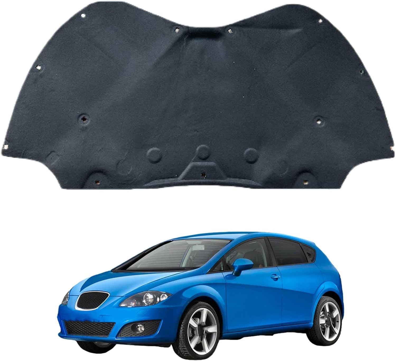 Car Front Hood Engine Sound Pad for VW Leon Seat 05-12 2009-2013 OE:1P0863831B, Heat Insulation Cotton Mat Cover Soundproof Car Accessories