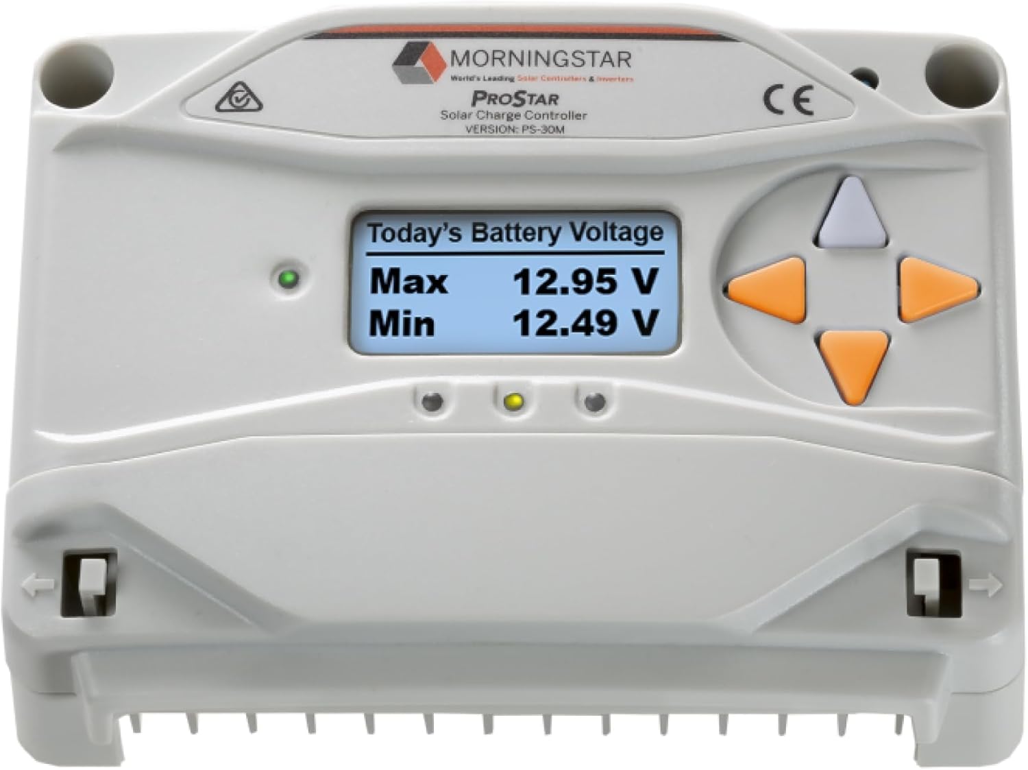 Morningstar ProStar 30A PWM Solar Charge Controller 12/24V Batteries w/ Meter and with Remote Temperature Sensor