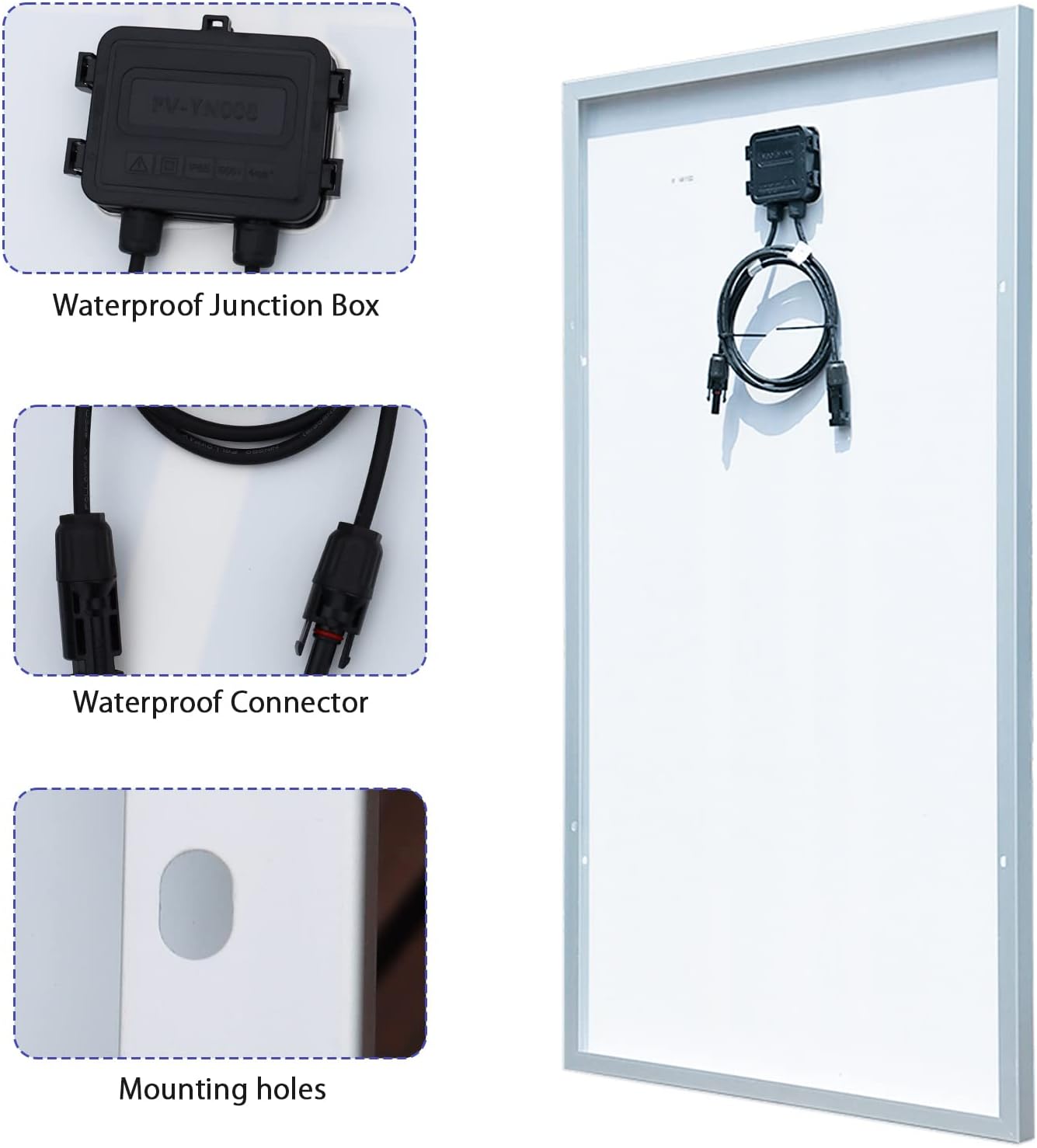 200 Watt 12Volt/24Volt Solar Panel Kit 2X100W Monocrystalline Module 20A Charge Controller for RV, Boats, Trailer, Camper,Off-Grid System (200W Solar Kit)