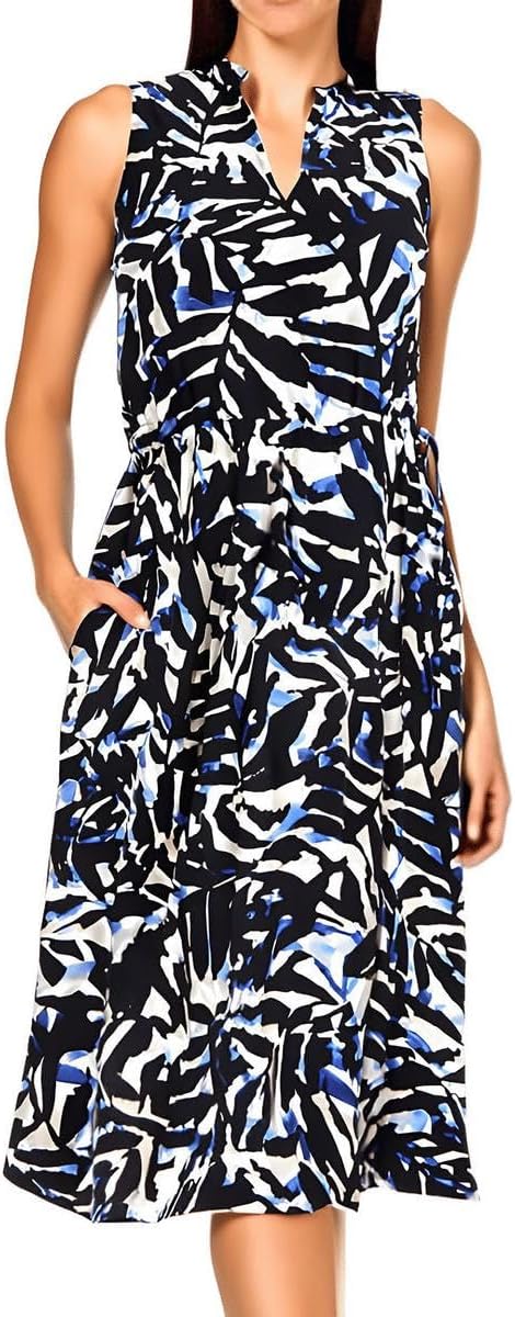 Anne Klein Womens Jenna Drawstring Dress