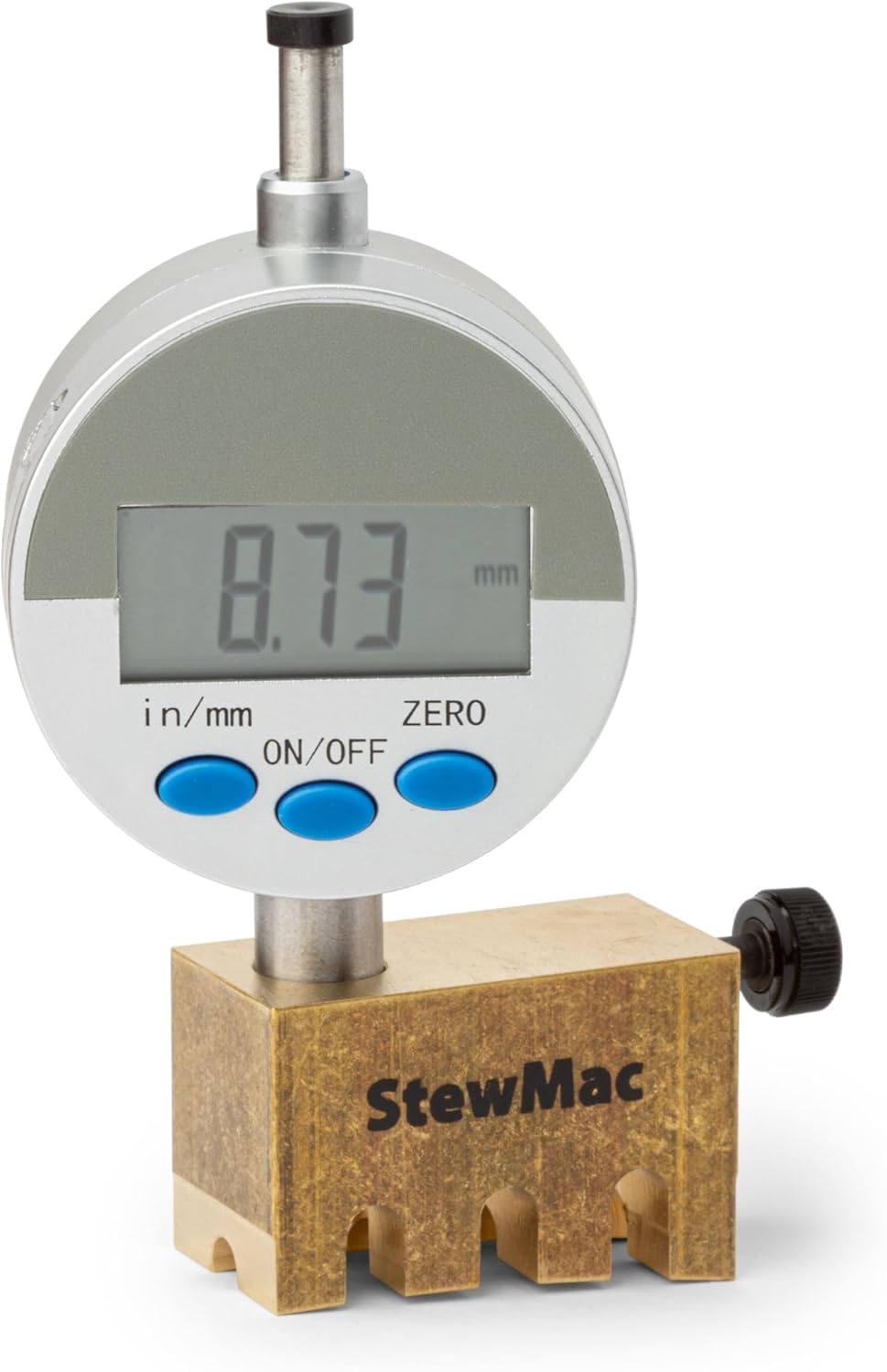 StewMac Digital Nut Slotting Gauge for Bass – Precision String Height Measuring Tool – 0.001