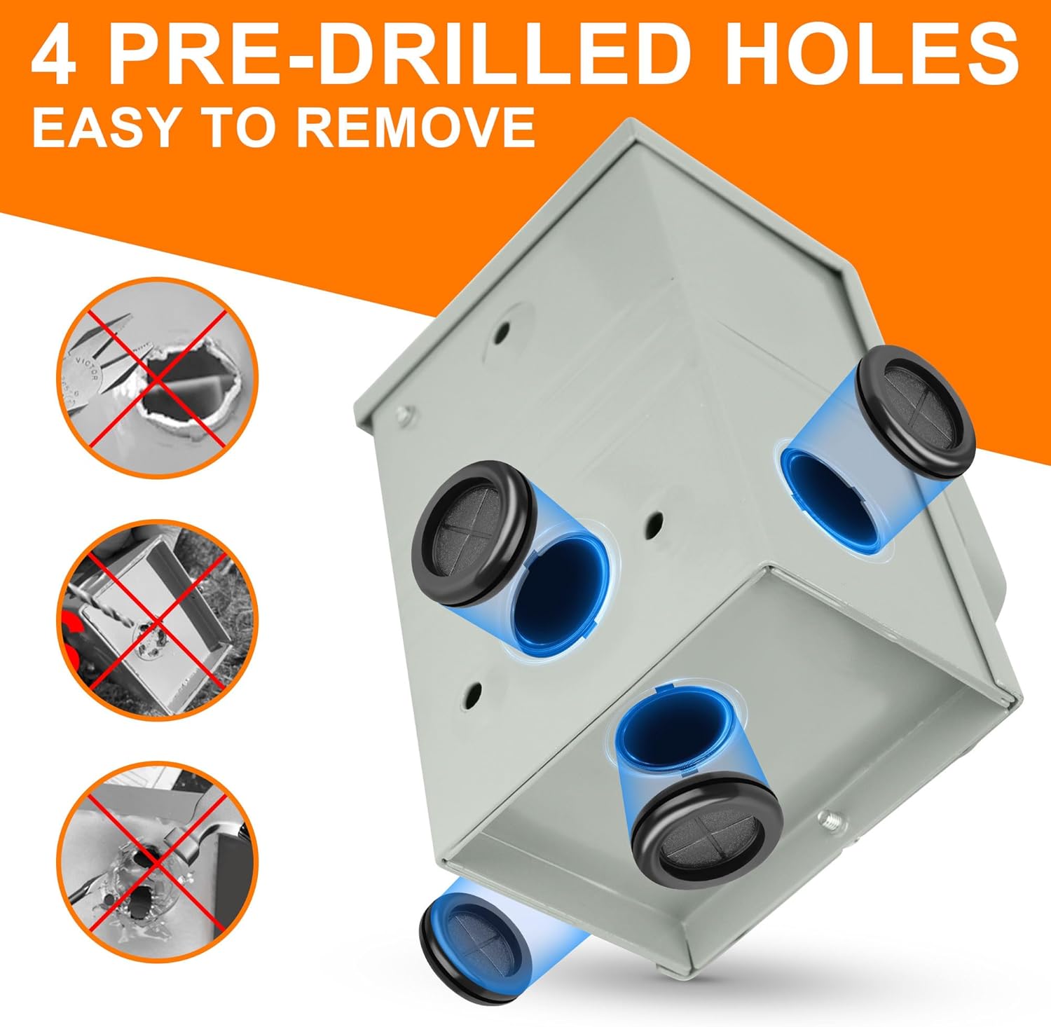 15FT 50 Amp Generator Cord and Power Inlet Box Kit,NEMA 14-50P to SS2-50R Generator Cord,Pre-Drilled 50 Amp Generator Inlet Box with 6/3+8/1 AWG STW Wire,125/250V, 12500W,UL&ETL Listed