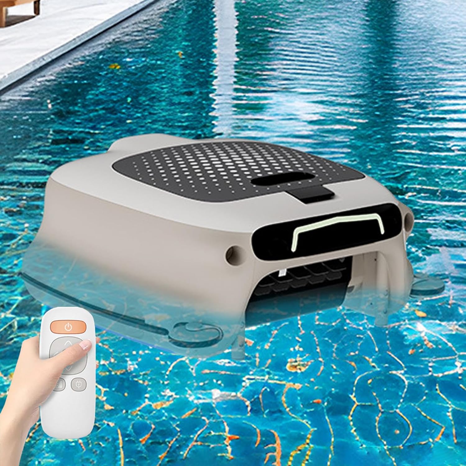 Automatic Pool Cleaning Robot Cordless, with 7800mAh Battery, Electric Automatic Pool Cleaner
