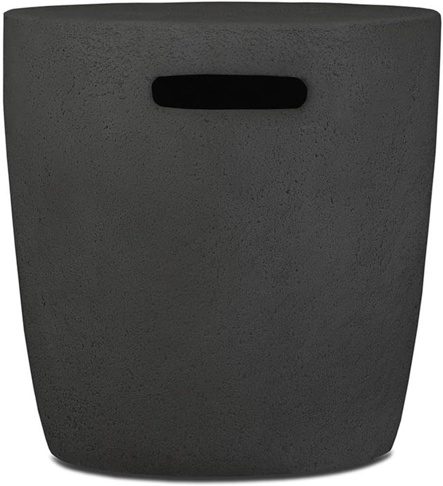 Home Square 2-Piece Set with Propane Fire Pit Bowl and Tank Cover in Shale