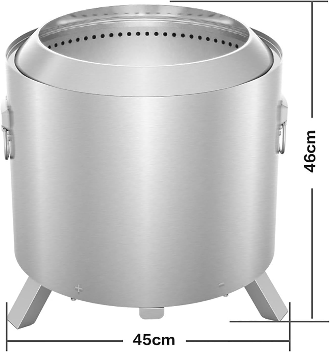 18 Inch Smokeless Fire Pit, Smoke Portable Firepits,Wood Burning Portable Stainless Steel Outdoor Firepit for Camping Party,Backyard,Garden