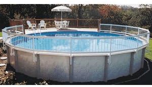 Vinyl Works 24-Inch White Economy Resin Above-Ground Pool Fence Kit B - 3 Sections