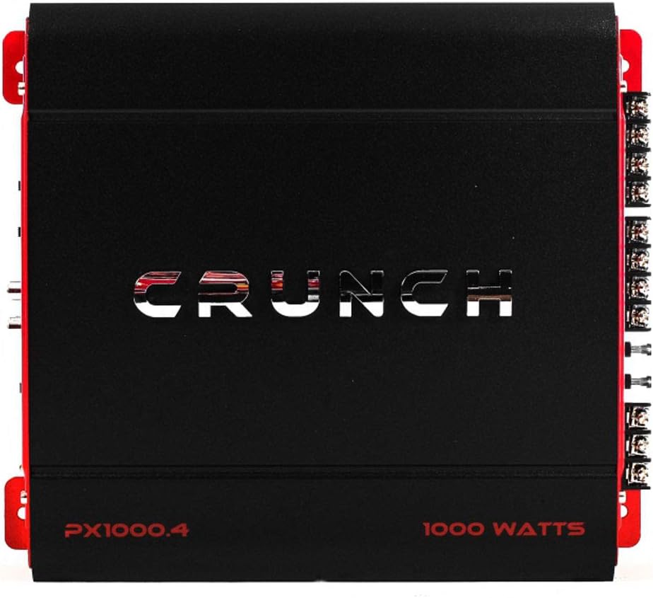 Crunch 4 Channel 1000W A/B Class Stereo Amplifier (2 Pack) & Wiring Kit
