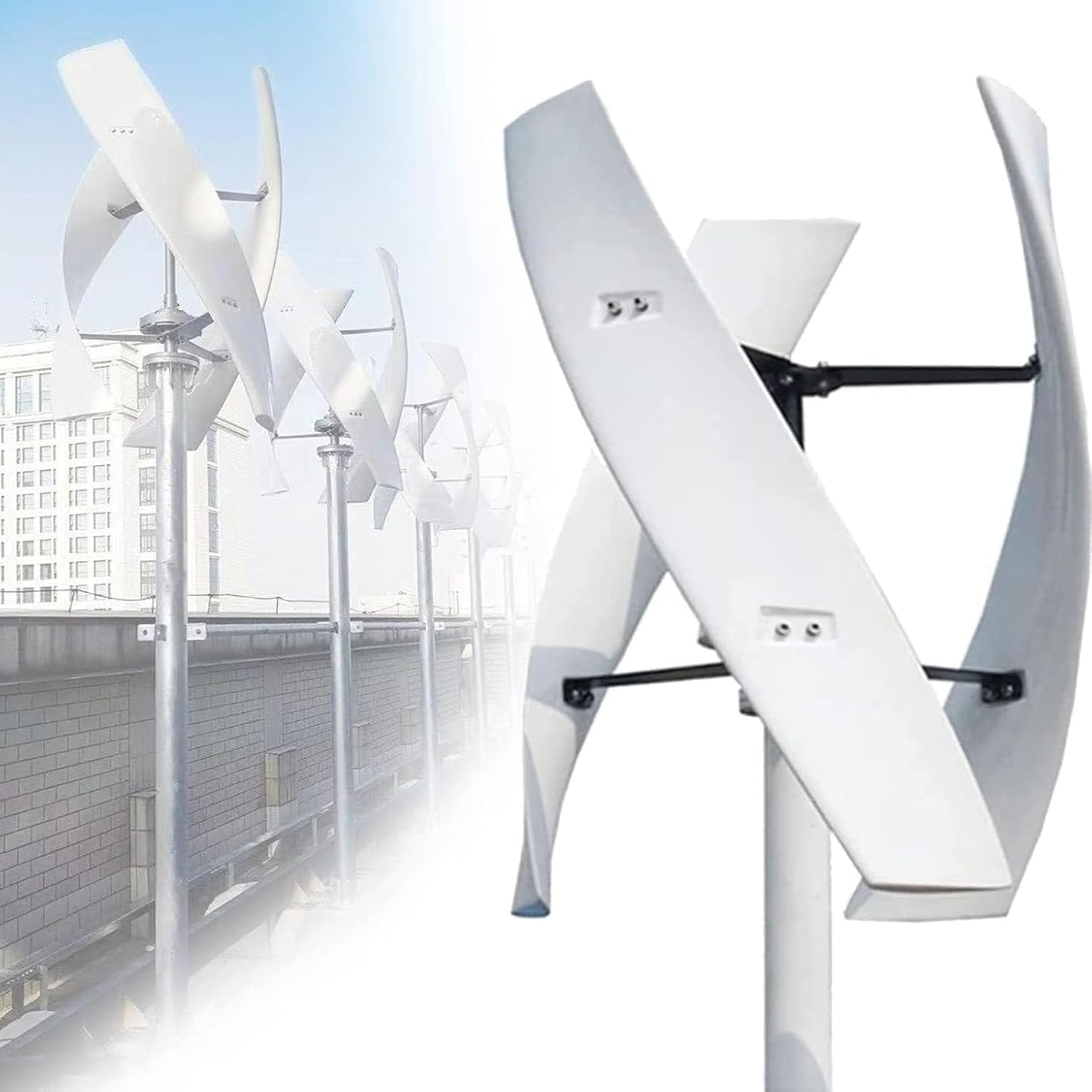 20000W Vertical Axis Wind Turbine Generator - 12V/24V/48V/220V Maglev Windmill with Charge Controller for Home, RV, Boat & Farm Energy Solutions.