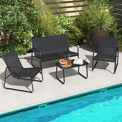 TM Replacement for/Fits 4 PC Patio Furniture Set Outdoor Tempered Glass Coffee Table Chair Loveseat Size : 29.5