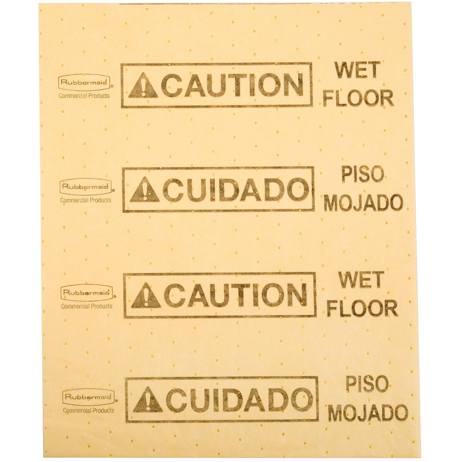 Rubbermaid Commercial Products Over the Spill Pad Station Kit Absorbent Mat Pads Yellow Large Fast at Absorbing Water/Oil/Beverages For Residential/Commercial/Restaurant/Office/Facility Use