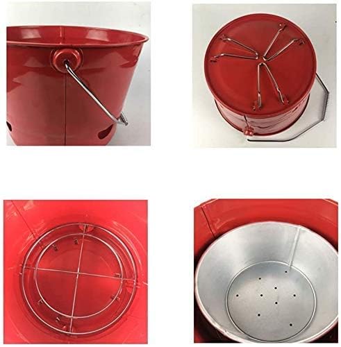 Wood Burning Fire Pit Outdoor Patio Campfire Backyard Fireplace,Round Steel Deep Bowl Fire Pit, 10 inch,