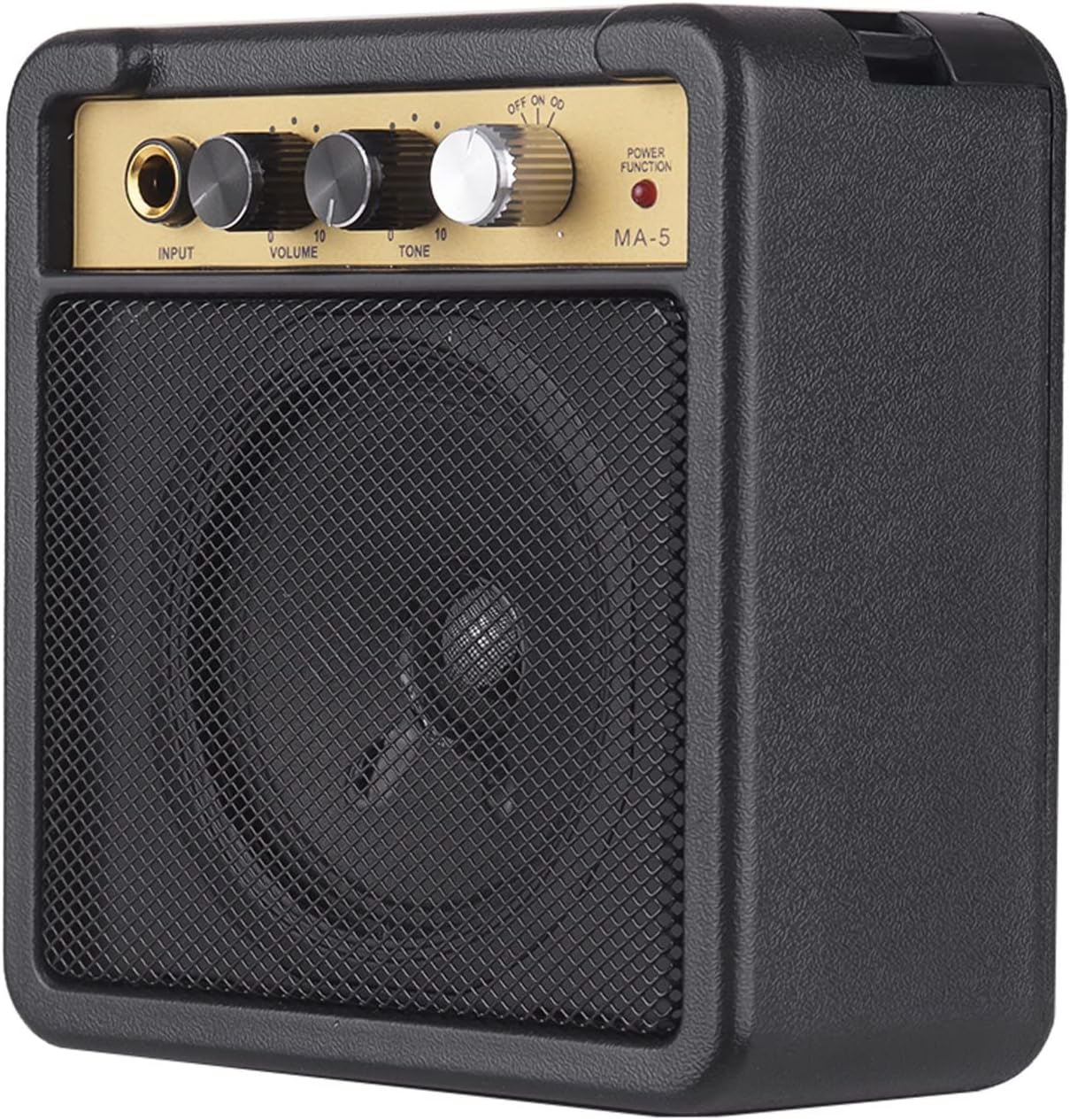 M Guitar Amplifier Amp Speaker 1W with 6.35mm Input 1/4 Inch Headphone Output Supports Volume Tone Adjustment
