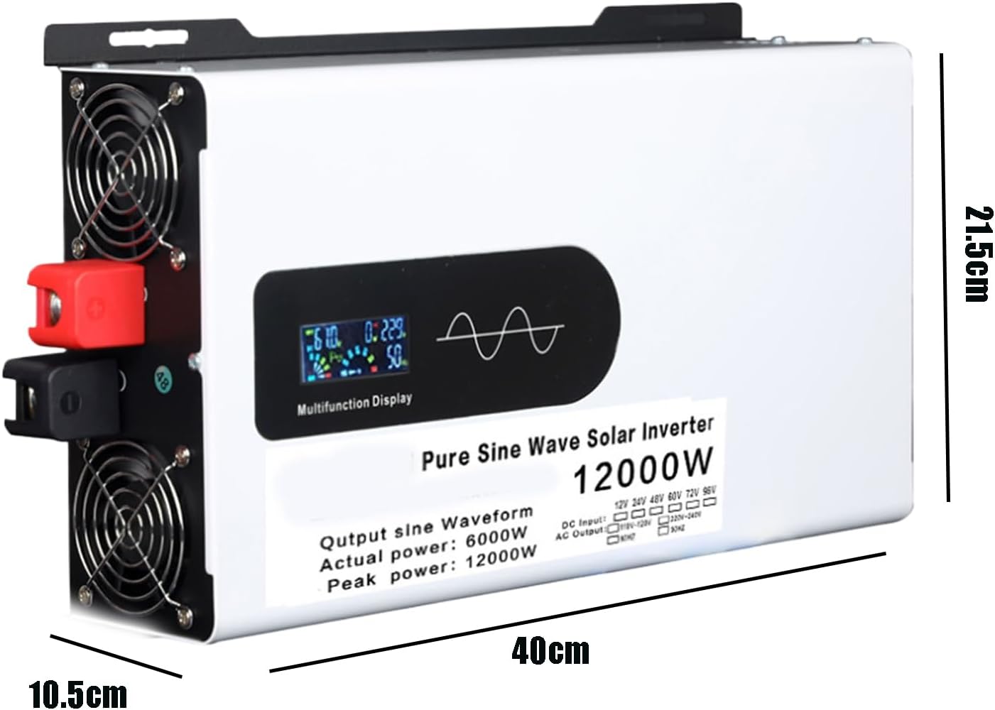 60V to 220V 50HZ,Low Frequency Solar Inverter,12000W Pure Sine Wave Power Inverter Dc12v 24V 48V 60V 72V to 110V 220V Home Energy Storageinverters Suitable for Outdoor Use